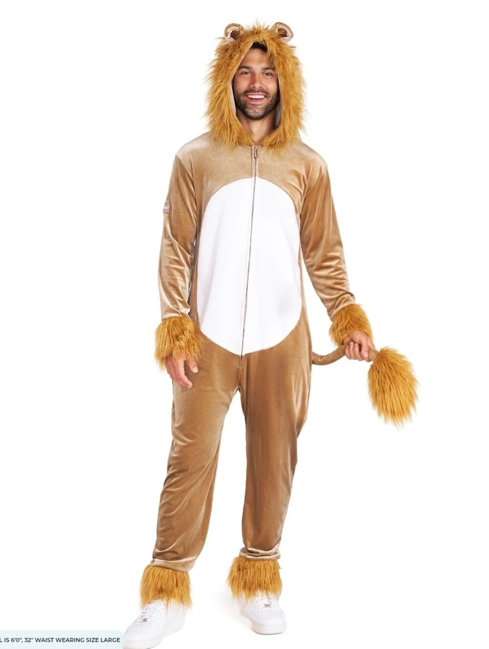 NWT! Tipsy Elves, Lion Costume Onsie, Tan/White, Size Small